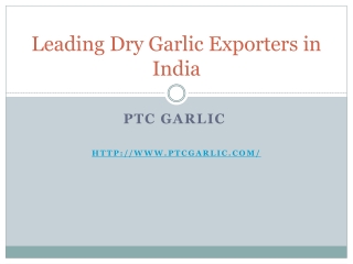Leading Indain garlic exporters