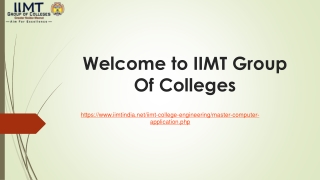 IIMT Group of Colleges: A Leading MCA College in Noida