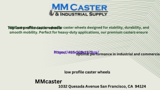 Top low profile caster wheels