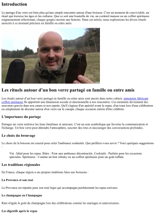 Les rituels autour d’un bon verre partagé en famille ou entre amis