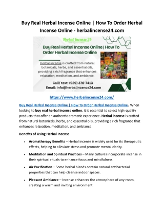 Buy Real Herbal Incense Online How To Order Herbal Incense Online - herbalincense24
