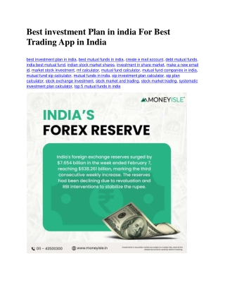 Best investment Plan in india For Best Trading App in India (1)