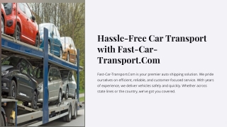 Hassle-Free Car Transport