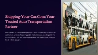 Car Shipping Companies