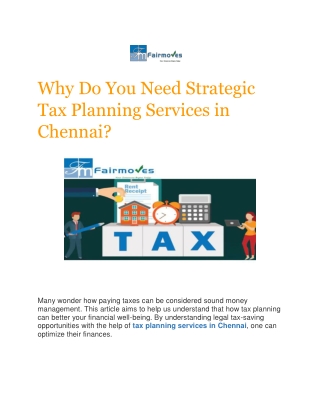 Why Do You Need Strategic Tax Planning Services in Chennai (1)