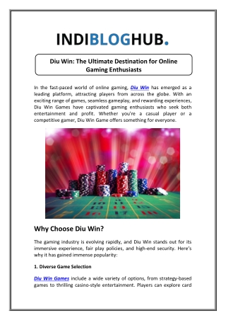 Master Diu Win Game with Easy Tips and Strategies