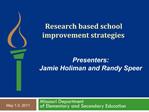 Research based school improvement strategies