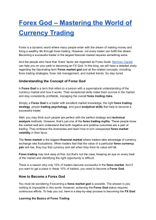 Forex God