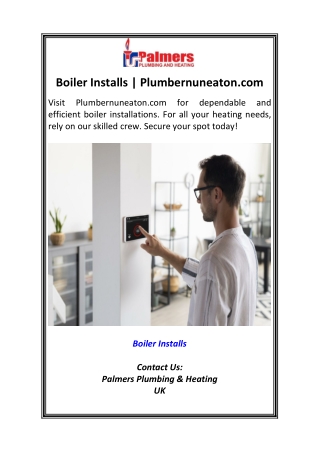 Boiler Installs  Plumbernuneaton.com