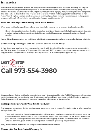 “Understanding Your Rights with Pest Control Services in New Jersey”