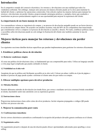 Mejores tácticas para manejar los retornos y devoluciones sin perder clientes