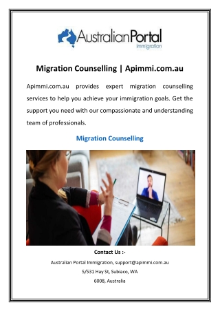 Migration Counselling | Apimmi.com.au