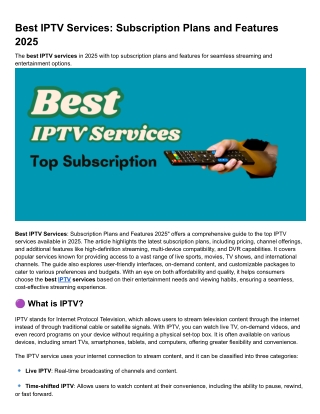 Best IPTV Services_ Subscription Plans and Features 2025 (2)