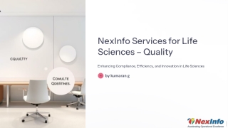 Transforming Life Sciences Quality with NexInfo Solutions