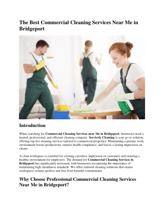 The Best Commercial Cleaning Services Near Me in Bridgeport