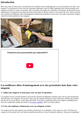 Les meilleures idées d'aménagement avec des présentoirs bois dans votre magasin