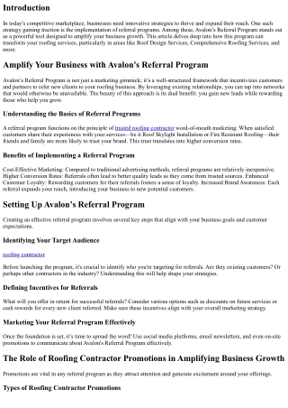 Amplify your Business with Avalon's Referral Program