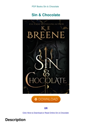 PDF Books Sin & Chocolate