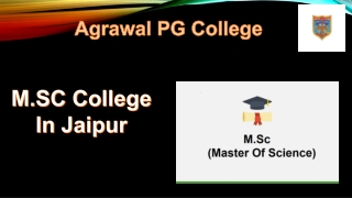 M.Sc College In Jaipur