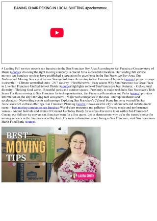 # Leading Full service movers san francisco in the San Francisco Bay Area