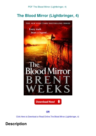 PDF The Blood Mirror (Lightbringer  4)