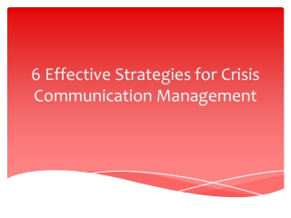 6 Effective Strategies for Crisis Communication Management