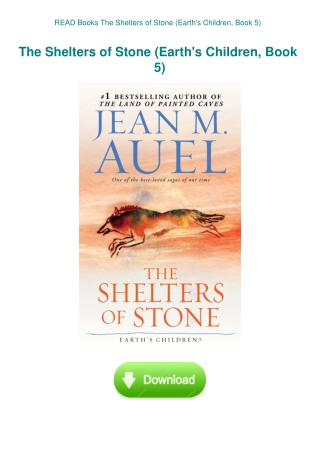READ Books The Shelters of Stone (Earth's Children  Book 5)
