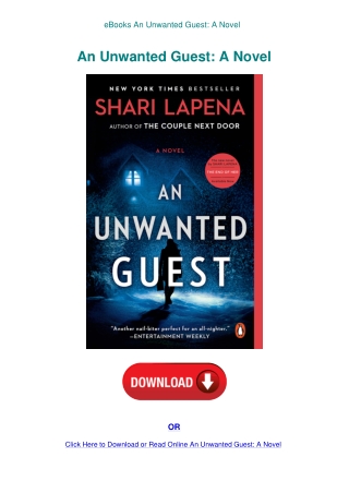 eBooks An Unwanted Guest A Novel