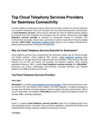Top Cloud Telephony Services Providers for Seamless Connectivity.docx  Google Docs