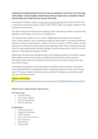 Smart Lighting in Medical Devices: The Next Frontier in Healthcare Innovation