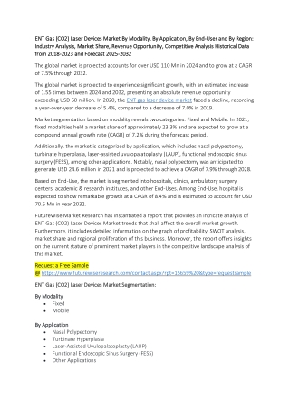 Navigating the ENT Laser Market: Opportunities, Challenges, and Future Trends