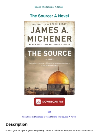 Books The Source A Novel