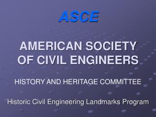 ASCE AMERICAN SOCIETY OF CIVIL ENGINEERS