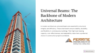 Why Universal Beams Are the Backbone of Modern Architecture