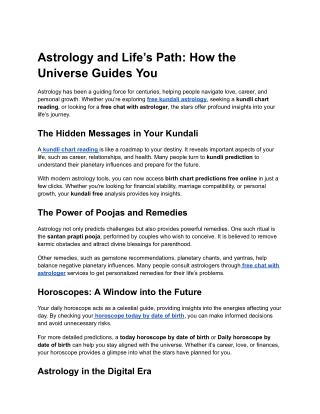 Astrology and Life’s Path_ How the Universe Guides You