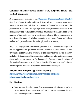 Cannabis Pharmaceuticals Market Size, Regional Status, and Outlook 2025-2037