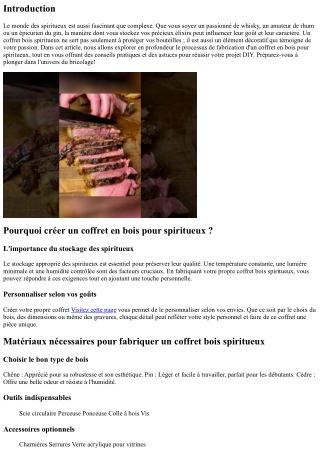 Diy : fabriquez votre propre coffret en bois pour spiritueux