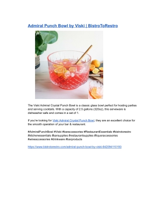 Admiral Punch Bowl by Viski _ BistroToRestro