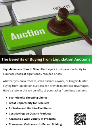 The Benefits of Buying from Liquidation Auctions
