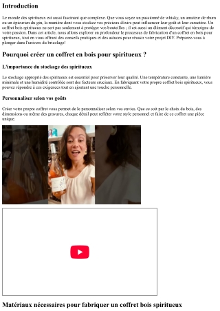 Diy : fabriquez votre propre coffret en bois pour spiritueux