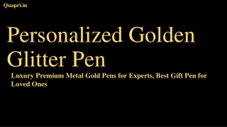 Personalized Golden Glitter Pen