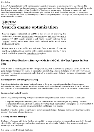 Revamp Your Business Strategy with Social Cali, the Top Agency in San Jose