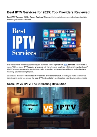 Best IPTV Services for 2025_ Top Providers Reviewed