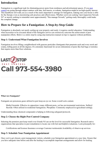 How to Prepare for a Fumigation: A Step-by way of-Step Guide