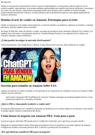 Estrategias locales para destacar como vendedor en Amazon España