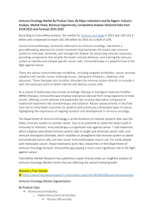 Global Immuno-Oncology Market Analysis & Forecast 2025