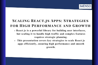 Scaling React.js Apps: Strategies for High Performance and Growth