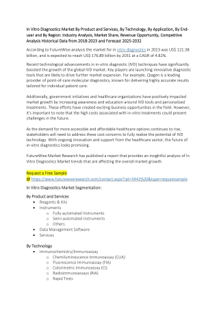 In-Vitro Diagnostics Market: Trends, Insights & Growth Projections 2025