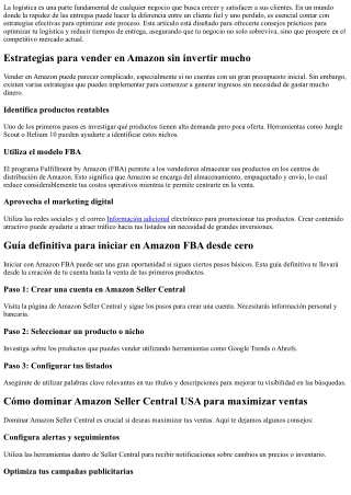 Consejos prácticos para optimizar tu logística y reducir tiempos de entrega