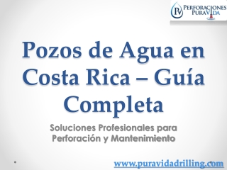 Pozos de Agua en Costa Rica